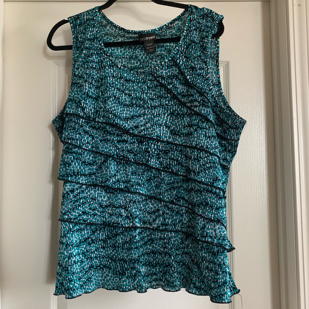 Lane Bryant Blue Sleeveless Top size 18/20w